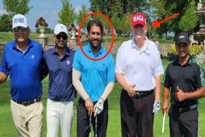 MS Dhoni Plays Golf With Donald Trump